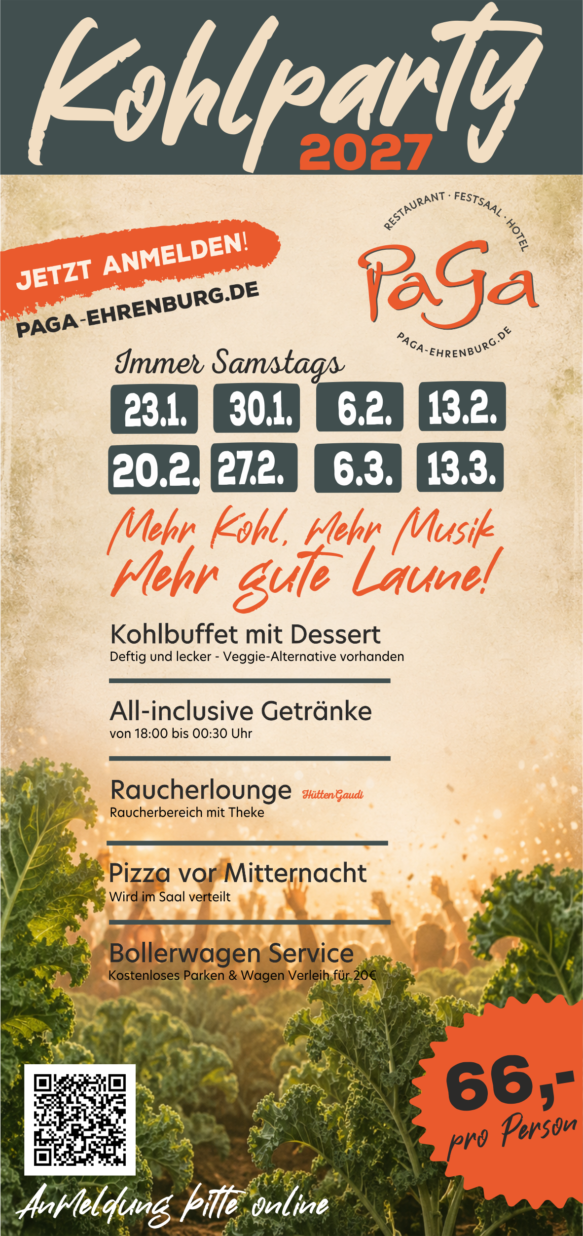 Kohlball; Kohltour; Kohlparty; Grünkohl; PaGa; Ehrenburg; Vechta; Sulingen; Diepholz; Twistringen; Bassum; Diepholz; Bremen; Hotel; Kohl & Pinkel